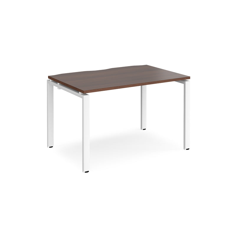 Adapt Single Desk 800mm Deep - Walnut - NWOF