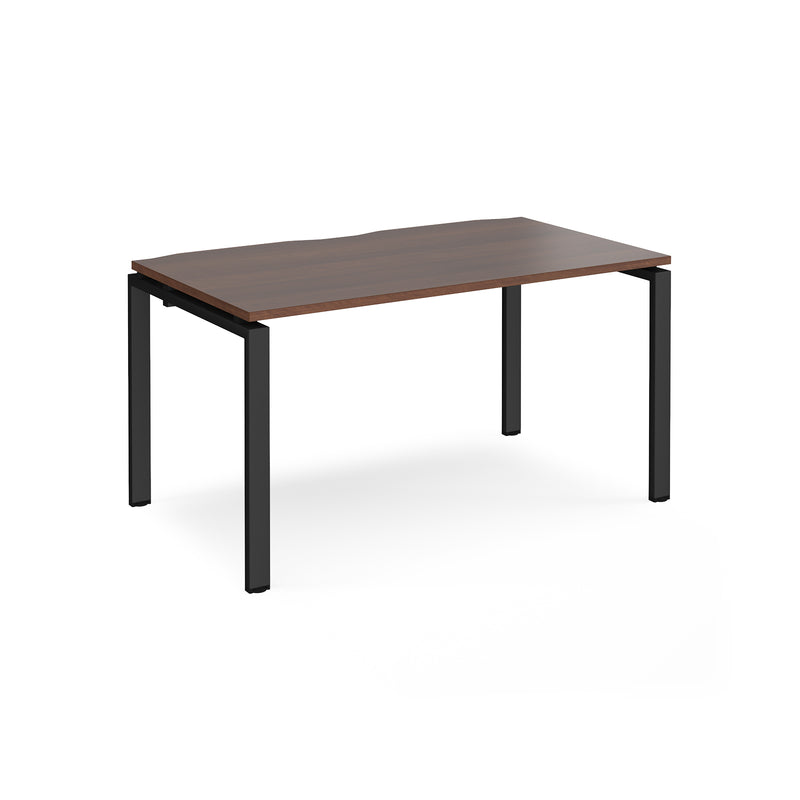 Adapt Single Desk 800mm Deep - Walnut - NWOF