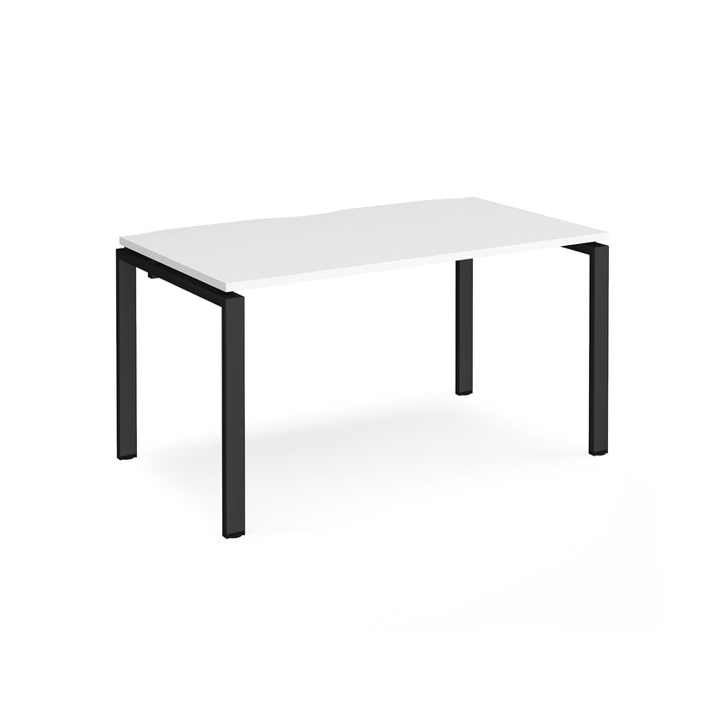 Adapt Single Desk 800mm Deep - White - NWOF