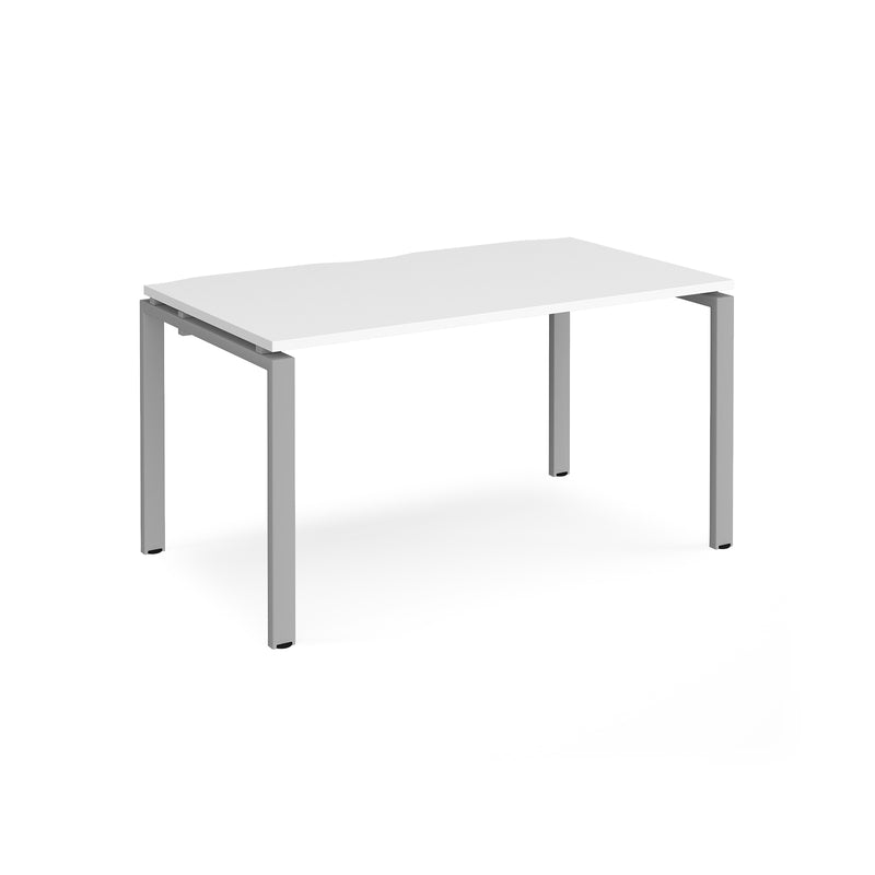 Adapt Single Desk 800mm Deep - White - NWOF