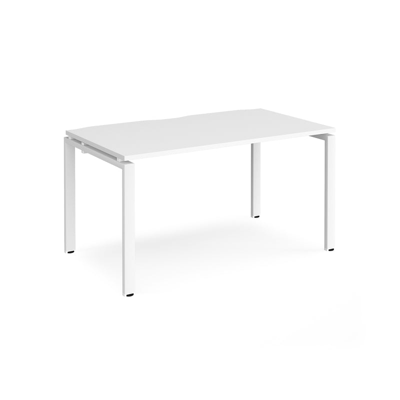 Adapt Single Desk 800mm Deep - White - NWOF