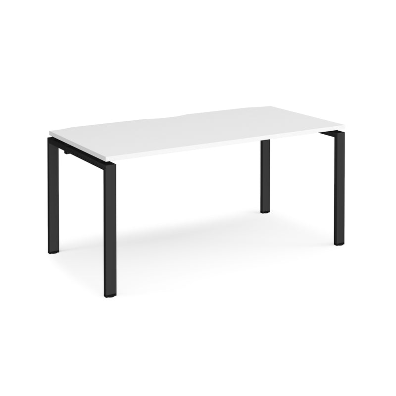 Adapt Single Desk 800mm Deep - White - NWOF