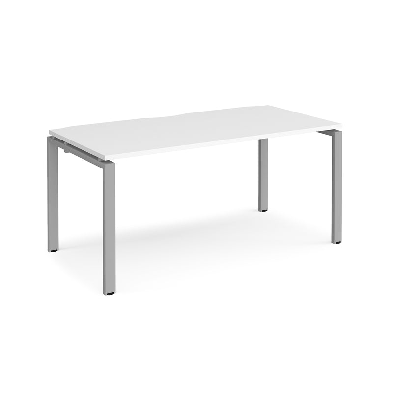 Adapt Single Desk 800mm Deep - White - NWOF