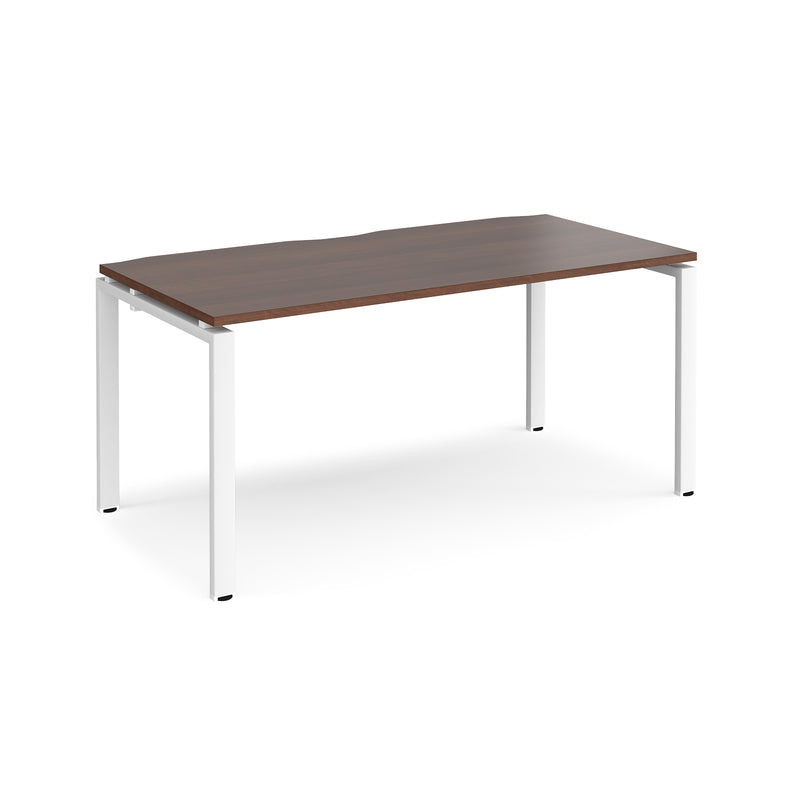 Adapt Single Desk 800mm Deep - Walnut - NWOF