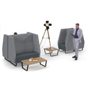 Encore² Modular Large Coffee Table With Black Sled Frame - NWOF