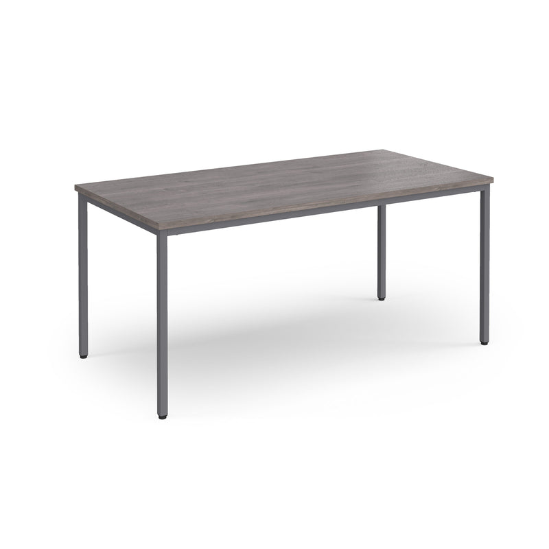 Flexi 25 Rectangular Table With Graphite Frame - Grey Oak - NWOF