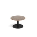 Monza Circular Coffee Table With Flat Round Base 800mm - Barcelona Walnut - NWOF