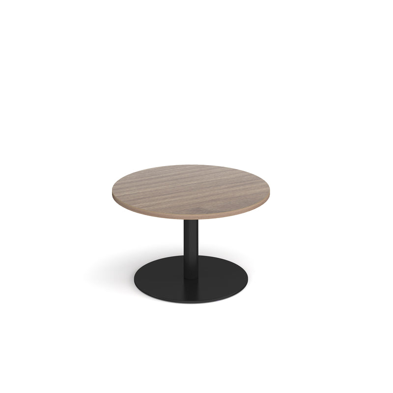 Monza Circular Coffee Table With Flat Round Base 800mm - Barcelona Walnut - NWOF