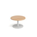 Monza Circular Coffee Table With Flat Round Base 800mm - Beech - NWOF