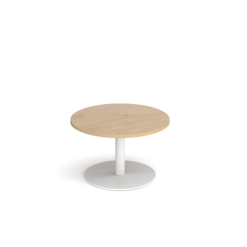 Monza Circular Coffee Table With Flat Round Base 800mm - Kendal Oak - NWOF