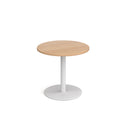 Monza Circular Dining Table With Flat Round Base 800mm - Beech - NWOF
