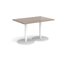 Monza Rectangular Dining Table With Flat Round Base - Barcelona Walnut - NWOF