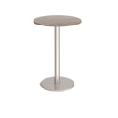 Monza Circular Poseur Table With Flat Round Base 800mm - Barcelona Walnut - NWOF