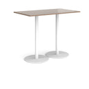 Monza Rectangular Poseur Table With Flat Round Base - Barcelona Walnut - NWOF