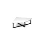 Nera Corner Unit Table With Black Frame - NWOF