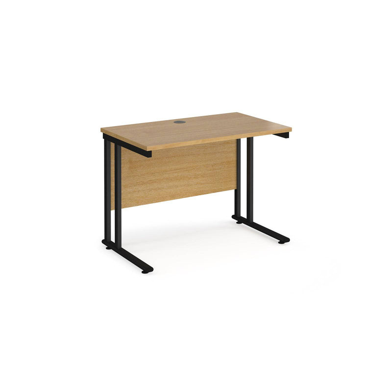 Maestro 25 600mm Deep Straight Desk With Cantilever Leg - Oak - NWOF