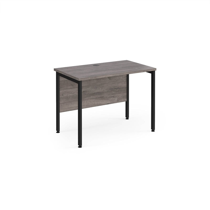 Maestro 25 600mm Deep Straight Desk With H-Frame Leg - Grey Oak - NWOF