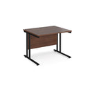 Maestro 25 800mm Deep Straight Desk With Cantilever Leg - Walnut - NWOF