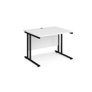 Maestro 25 800mm Deep Straight Desk With Cantilever Leg - White - NWOF