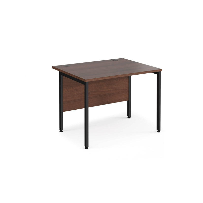 Maestro 25 800mm Deep Straight Desk With H-Frame Leg - Walnut - NWOF