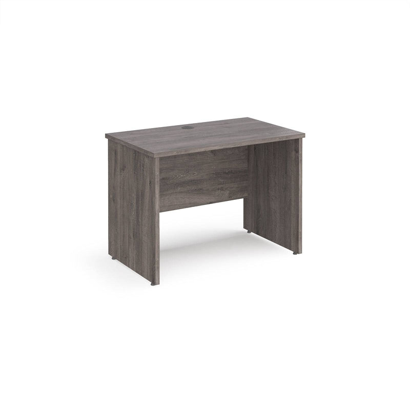 Maestro 25 600mm Deep Straight Desk With Panel End Leg - Grey Oak - NWOF