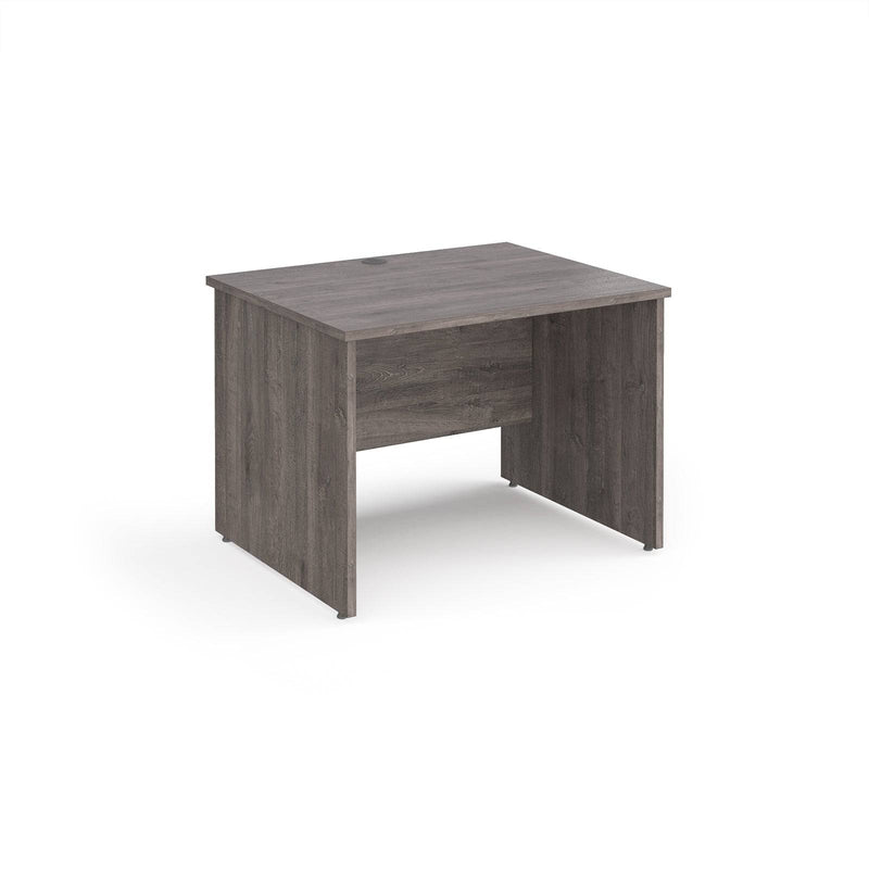 Maestro 25 800mm Deep Straight Desk With Panel End Leg - Grey Oak - NWOF