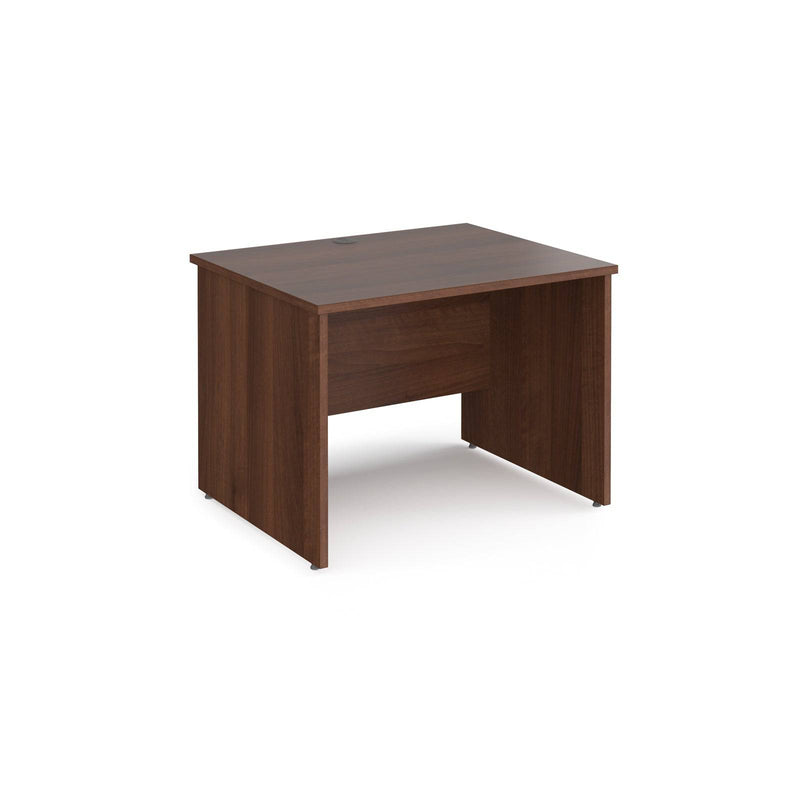 Maestro 25 800mm Deep Straight Desk With Panel End Leg - Walnut - NWOF