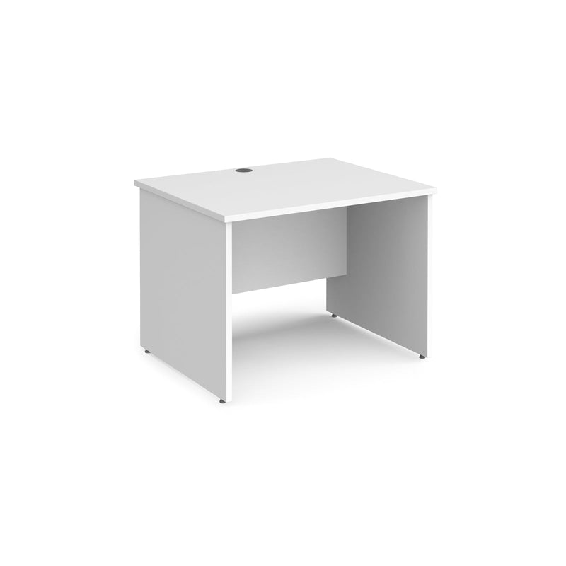 Maestro 25 800mm Deep Straight Desk With Panel End Leg - White - NWOF