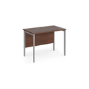 Maestro 25 600mm Deep Straight Desk With H-Frame Leg - Walnut - NWOF