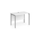 Maestro 25 600mm Deep Straight Desk With H-Frame Leg - White - NWOF