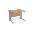 Maestro 25 800mm Deep Straight Desk With Cantilever Leg - Beech - NWOF