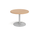 Trumpet Base Circular Meeting Table - Beech - NWOF