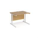 Maestro 25 800mm Deep Straight Desk With Cantilever Leg - Oak - NWOF