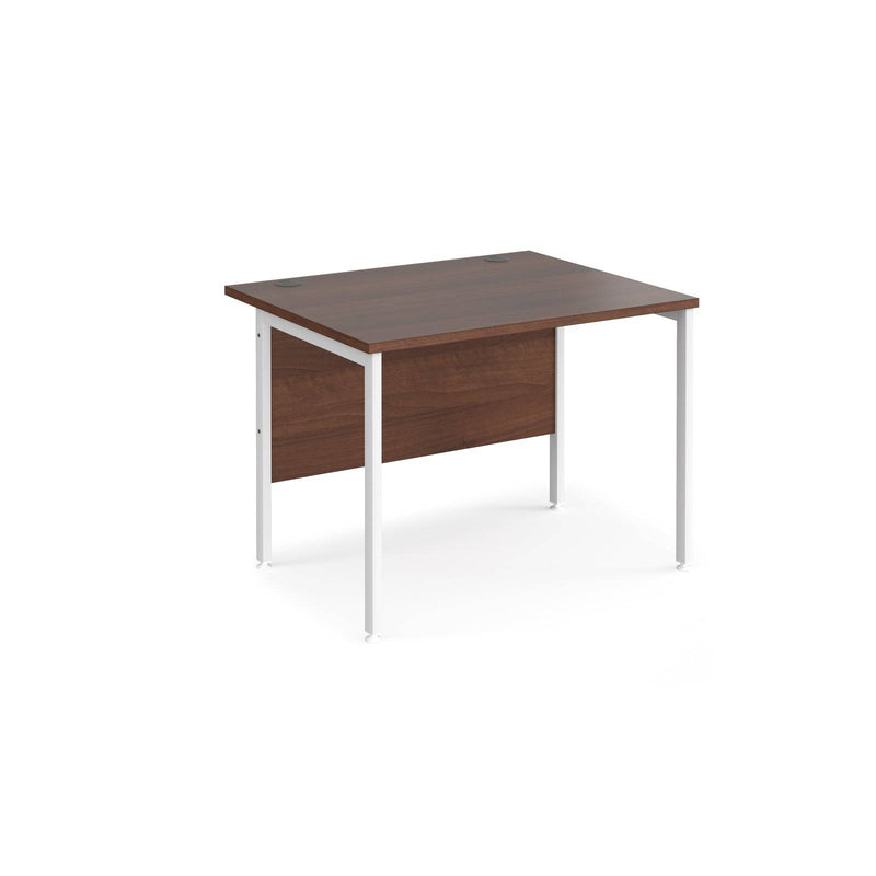 Maestro 25 800mm Deep Straight Desk With H-Frame Leg - Walnut - NWOF