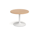 Trumpet Base Circular Meeting Table - Beech - NWOF