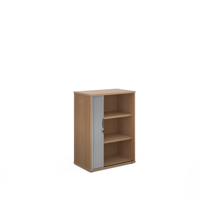 Universal Single Door Tambour Cupboard - Beech - NWOF