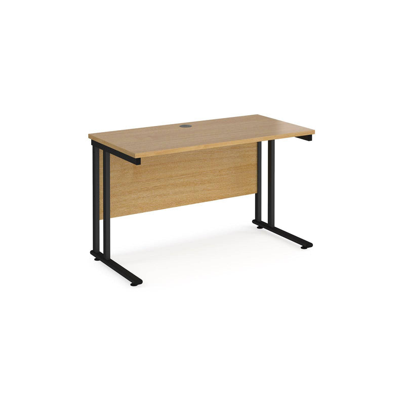 Maestro 25 600mm Deep Straight Desk With Cantilever Leg - Oak - NWOF