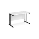 Maestro 25 600mm Deep Straight Desk With Cantilever Leg - White - NWOF