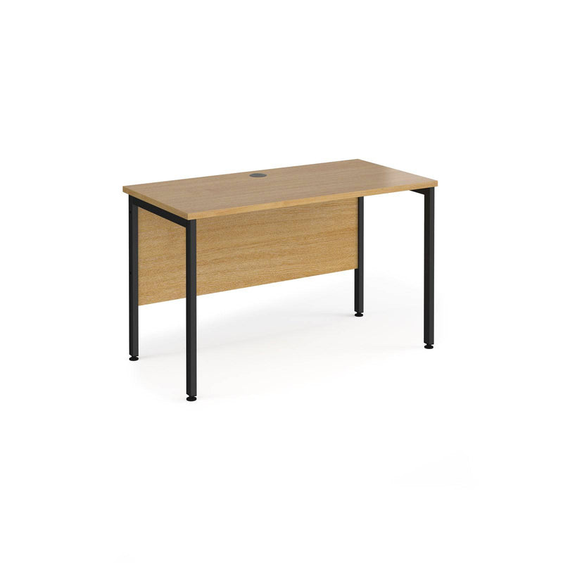 Maestro 25 600mm Deep Straight Desk With H-Frame Leg - Oak - NWOF