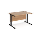 Maestro 25 800mm Deep Straight Desk With Cantilever Leg - Beech - NWOF