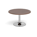 Trumpet Base Circular Meeting Table - Walnut - NWOF