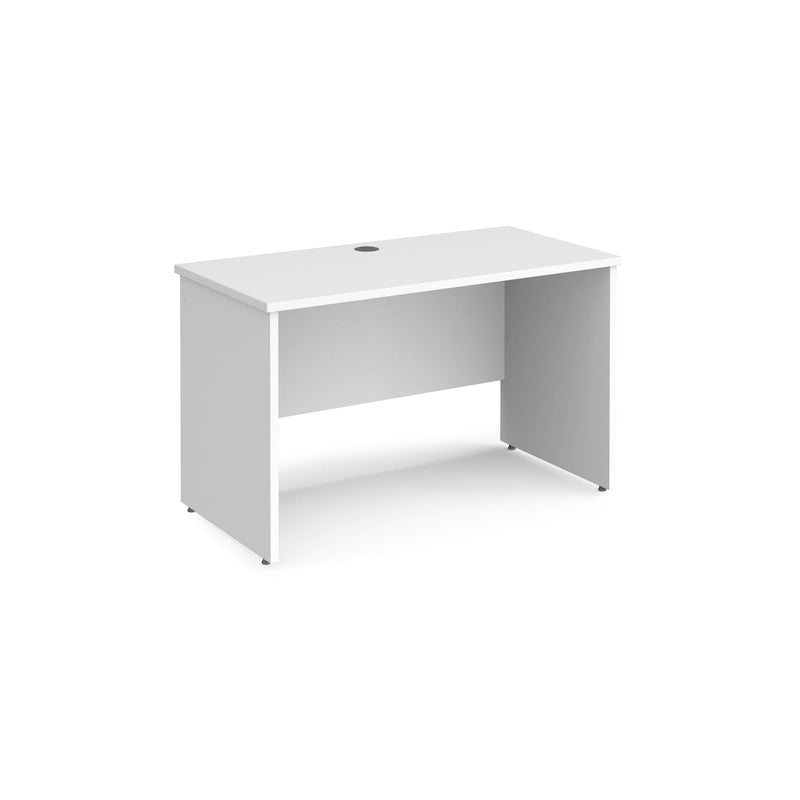 Maestro 25 600mm Deep Straight Desk With Panel End Leg - White - NWOF