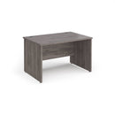 Maestro 25 800mm Deep Straight Desk With Panel End Leg - Grey Oak - NWOF