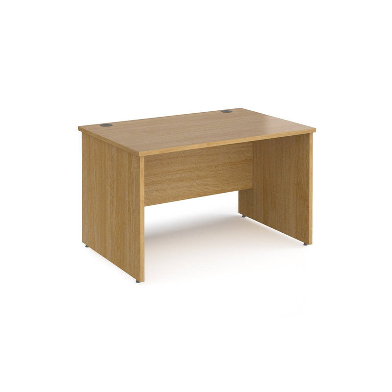 Maestro 25 800mm Deep Straight Desk With Panel End Leg - Oak - NWOF