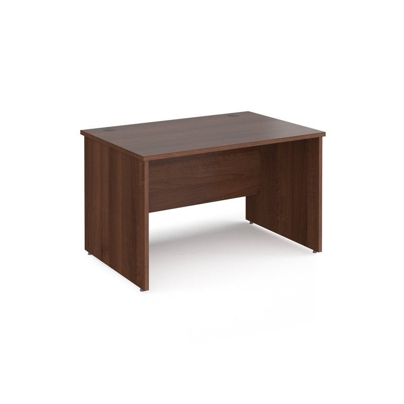 Maestro 25 800mm Deep Straight Desk With Panel End Leg - Walnut - NWOF