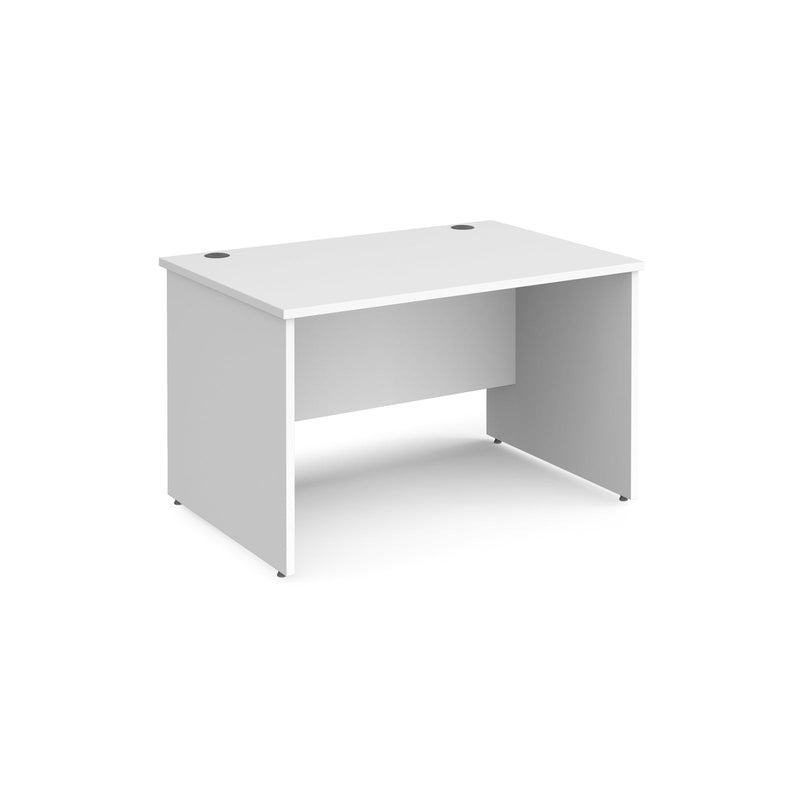 Maestro 25 800mm Deep Straight Desk With Panel End Leg - White - NWOF