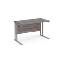 Maestro 25 600mm Deep Straight Desk With Cantilever Leg - Grey Oak - NWOF