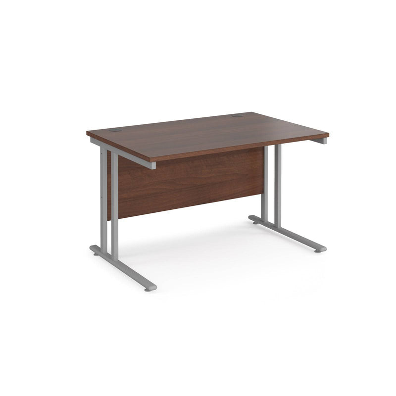 Maestro 25 800mm Deep Straight Desk With Cantilever Leg - Walnut - NWOF