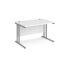 Maestro 25 800mm Deep Straight Desk With Cantilever Leg - White - NWOF