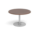 Trumpet Base Circular Meeting Table - Walnut - NWOF